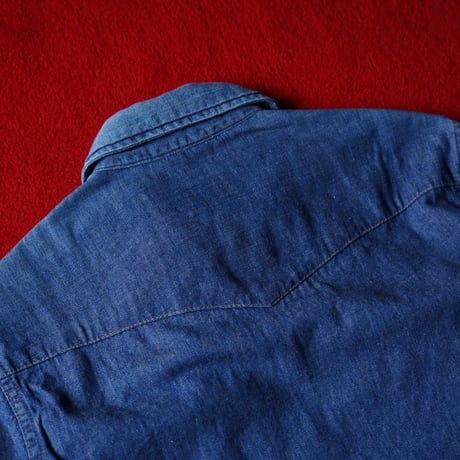 60s-70s  Sears ROEBUCKS Western Shirt - Blue Denim