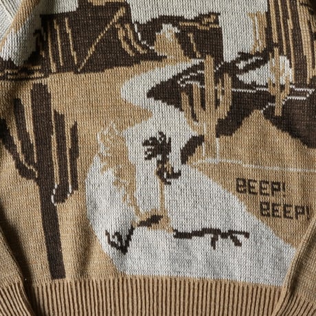 Alfie Road Runner Jacquard Sweater (70s about M good design!) pattern B