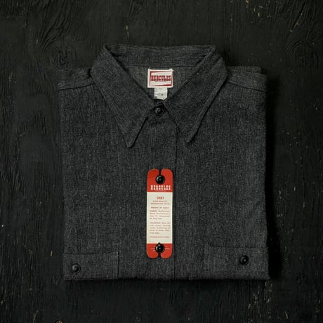 Hercules Black Chambray Work Shirt（Dead Stock）