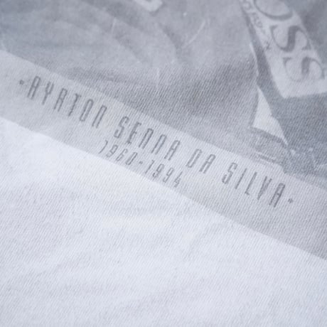 Fruit of the Loom Ayrton Senna Print T-Shirt (90s L made in Canada )