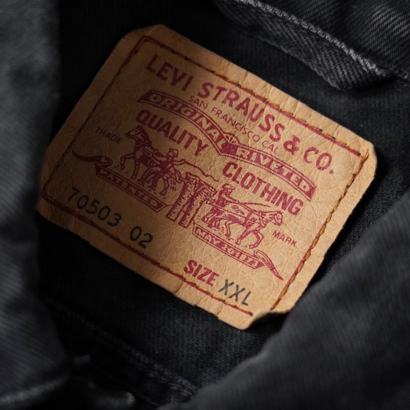 Levi's 70503 Black Denim Jacket (00s XXL Euro M