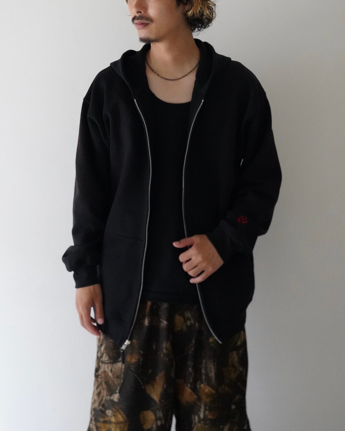 passport ジップパーカー パスポート PASSPORT ジップフードジャケット アウター ブラック