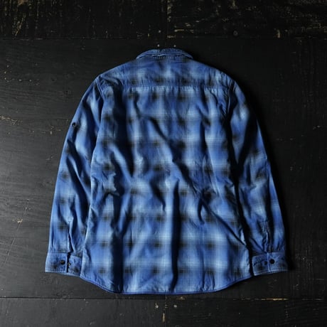 Stone Island Ombre Plaid Quilting Shirt(made in ITALY)