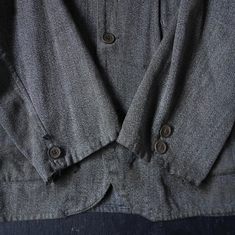 Euro Vintage Black Chambray Jacket (〜60s about S/M)