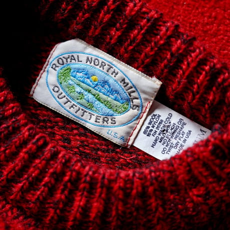 made in USA Royal North Mills Melange Crew Neck Sweater
