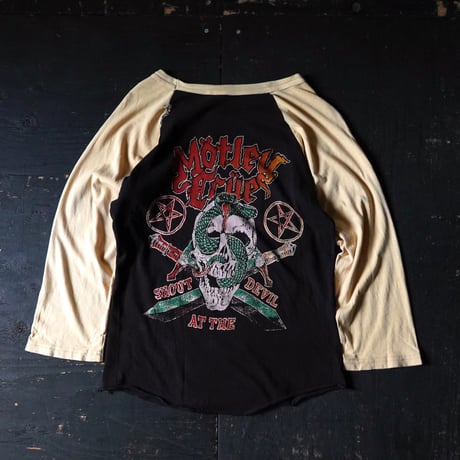 Motley Crue Raglan Print T-Shirt (80s S made in USA)