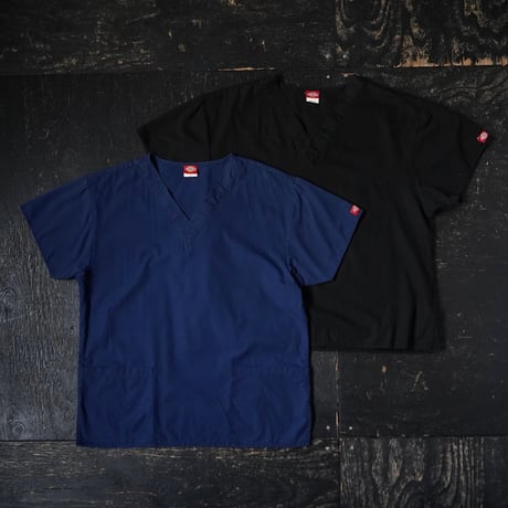 Dickies V-neck Scrub Shirt / Black (00s M)