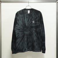 gm. Emb. L/S Crew Neck Tee - Tie Dye / Black