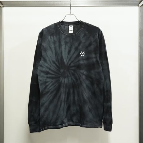 gm. Emb. L/S Crew Neck Tee - Tie Dye / Black