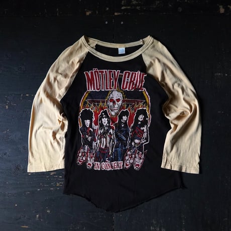Motley Crue Raglan Print T-Shirt (80s S made in USA)