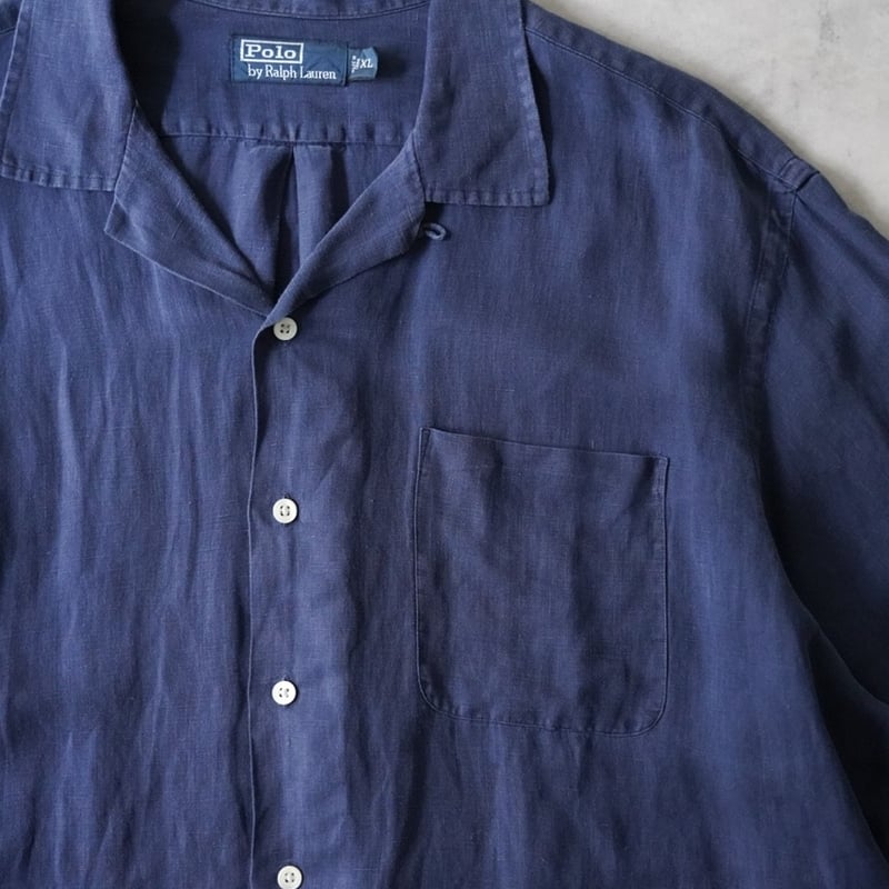 Polo Ralph Lauren Linen Silk Open Collar Shirt(