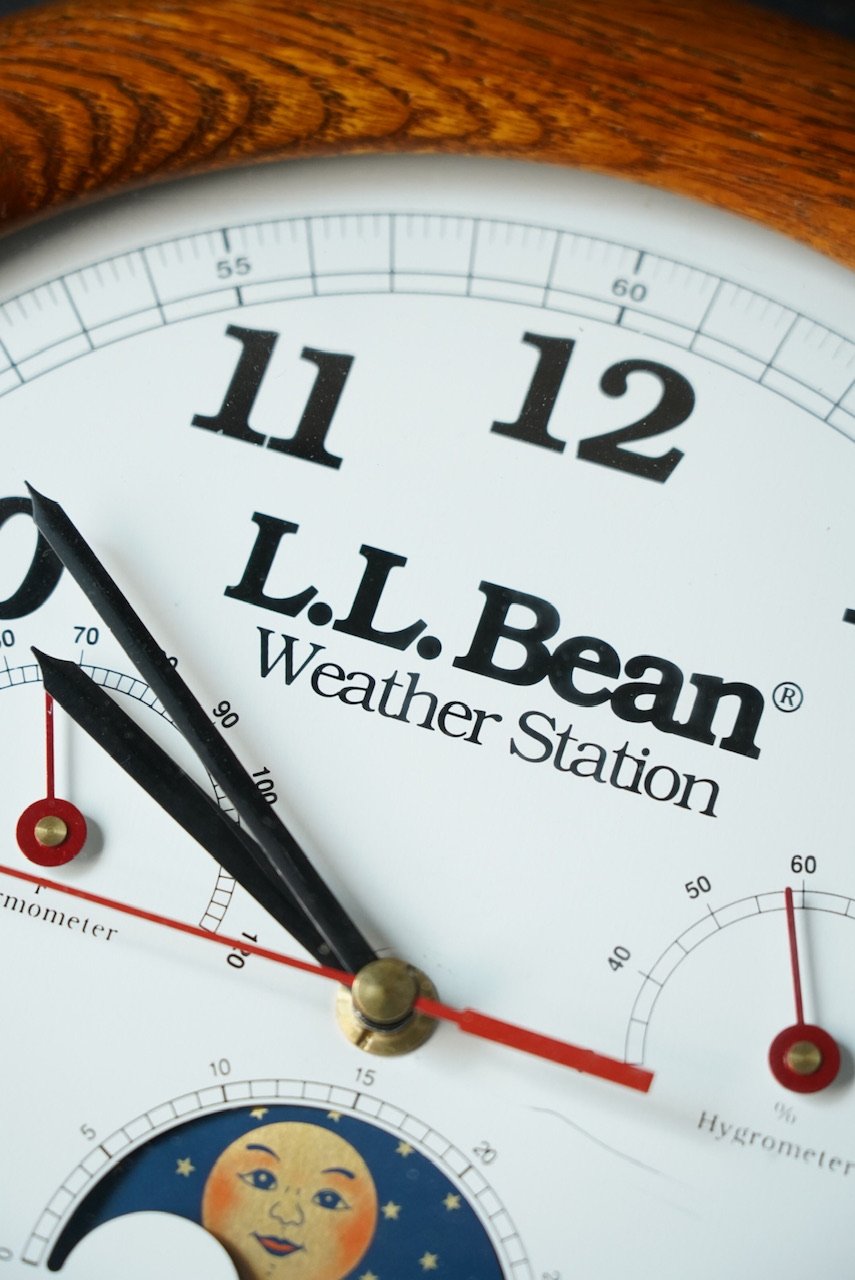 最終価格_希少 L.L.Bean_エルエルビーン_WEATHER STATION 美品 L.L.Bean エルエルビーン 壁掛け時計 - メルカリ