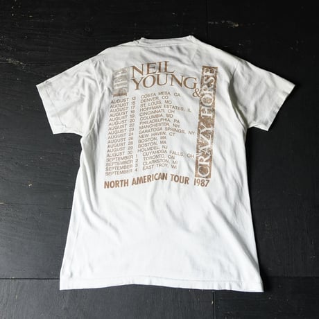 Neil Young / Crazy Horse Printed T-Shirt (80s about M Rare!!)