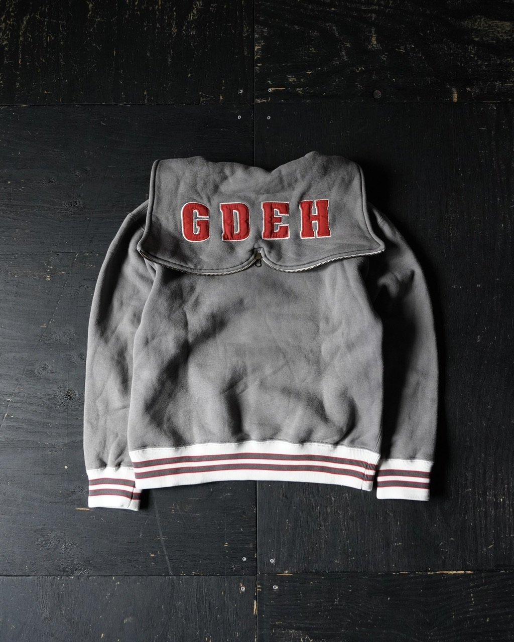 初期　90s good enough ジップ　スエット　ボーダー 初期 90s good enough ジップ スエット ボーダー