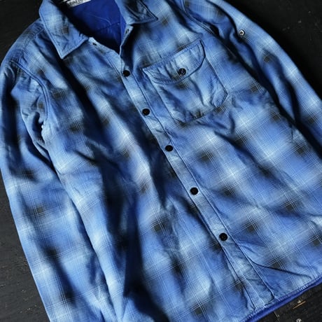 Stone Island Ombre Plaid Quilting Shirt(made in ITALY)