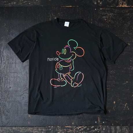 Velva Sheen Mickey Print T-Shirt (90-00s L made in USA)