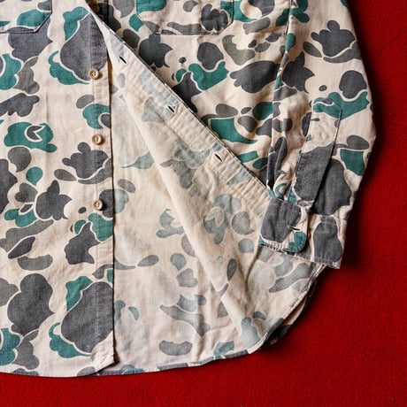 80s L.L. Bean Hunter Camo Printed Long Shirt