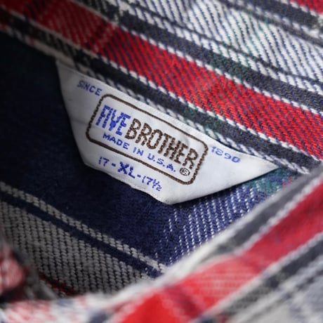Five Brother Heavy Flannel Shirt (80s XL USA)
