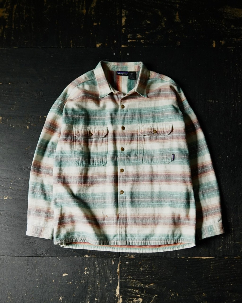 Patagonia Sunny Stripe Flannel Shirt (90s XL ma