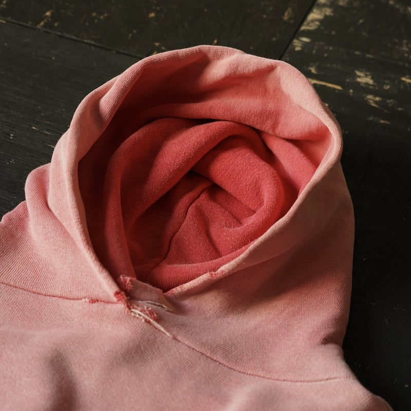 60~70s vintage sweat ピンク フェード Vintage Sweat Hoody (60-70s about M Fade&Boro)