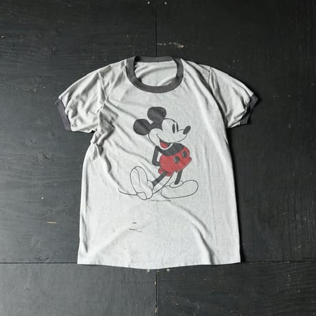 Mickey Print Ringer T-Shirt (90s aboutM Good Color)