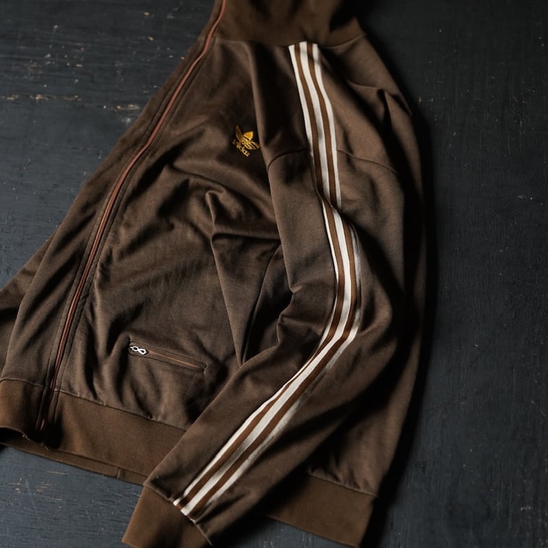 M*中様 【a2442】70sアディダスユーロトラックジャケットUK製ブロークコ Adidas Track Jacket (70s about M made in France