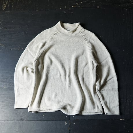 J.Crew Linen Cotton Roll Neck Sweater（90s L 巨人タグ）