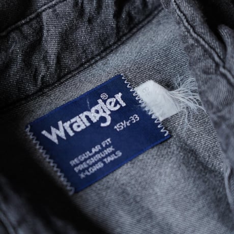 80s Wrangler Western Shirt - Black Denim