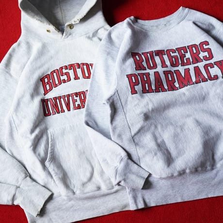 90s Reverse Weave Sweat Hoody "2段プリント"