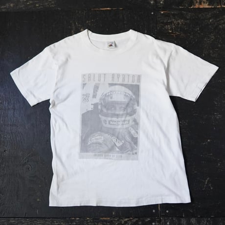 Fruit of the Loom Ayrton Senna Print T-Shirt (90s L made in Canada )