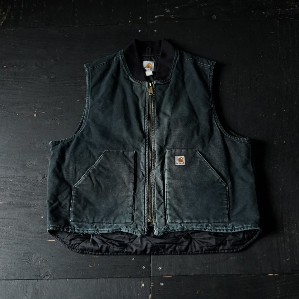 Boro Carhartt ベスト ブラックフェード Carhartt Duck Vest (2XL Good Fade & Boro) | glo