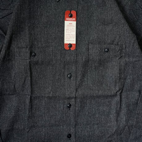 Hercules Black Chambray Work Shirt（Dead Stock）
