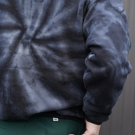 gm. Emb. Sweat Hoody - Tie Dye / Black