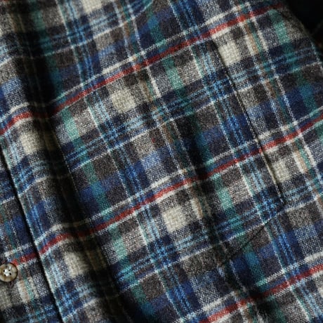 Pendleton Wool Shadow Plaid Shirt (70s L made in USA)