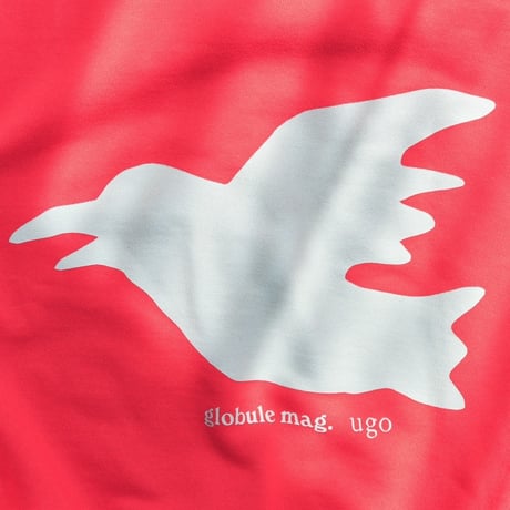 globule mag. × ugo Raglan Sleeve Crew Sweat Red