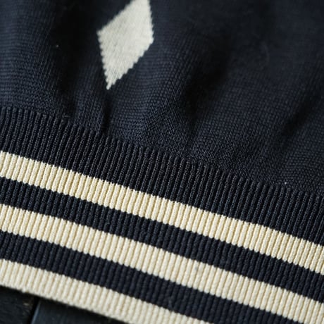 Christian Dior Cotton Knit Jacquard Sweater (80s L made in USA)