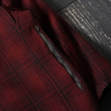 Carter's Ombre Plaid Wool Hooded Coat (50-60s about M Union Made )