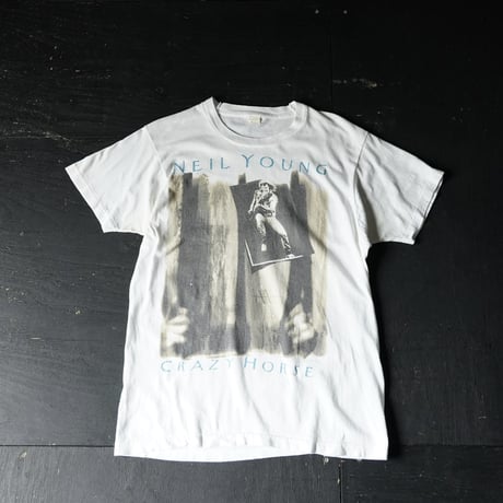 Neil Young / Crazy Horse Printed T-Shirt (80s about M Rare!!)