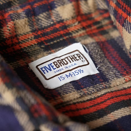 Five Brother Heavy Flannel Shirt(M made in USA)