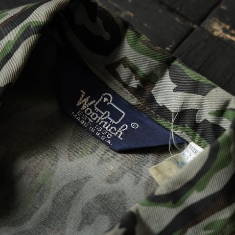 Woolrich Shadow Bark Camouflage Field Shirt Jacket (80s M made in USA)