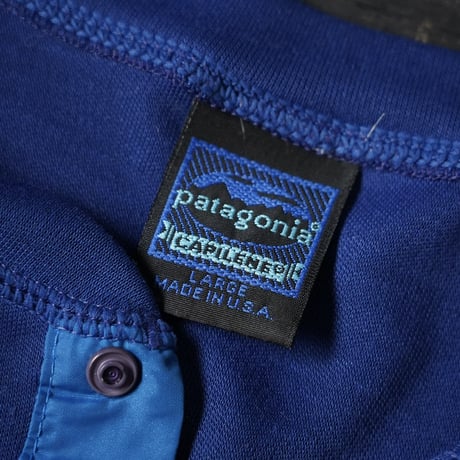 Patagonia Capilene Henley Neck T(90s L made in USA)