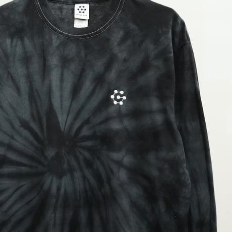 gm. Emb. L/S Crew Neck Tee - Tie Dye / Black