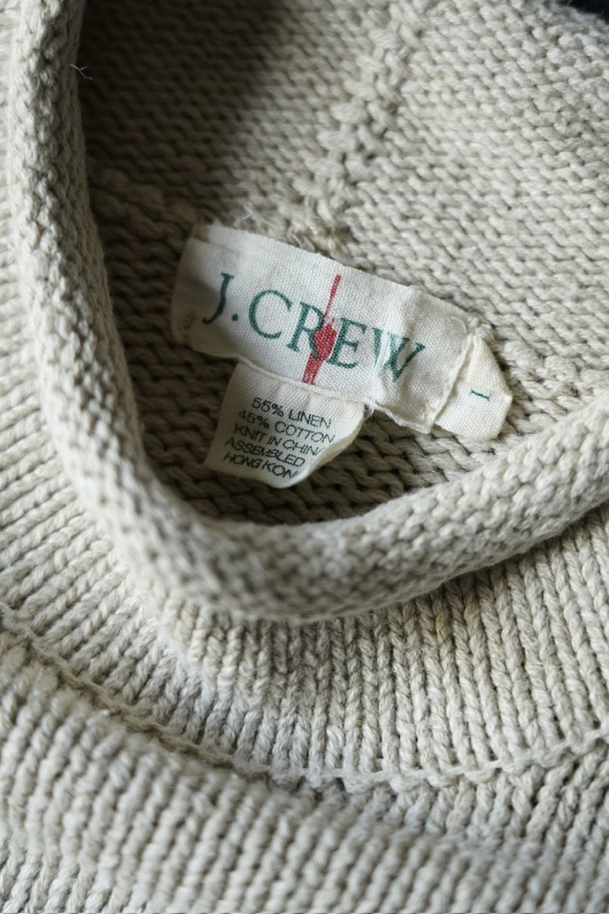 J.Crew Linen Cotton Roll Neck Sweater（90s L 巨人タ