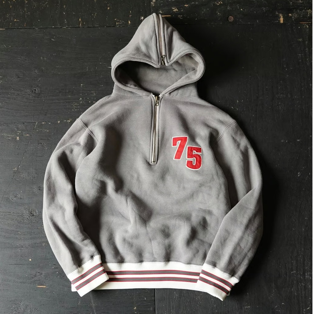 Good Enough Half Zip Sweat Parka (90s S) | glob Good Enough Half Zip Sweat Parka (90s S) | glob