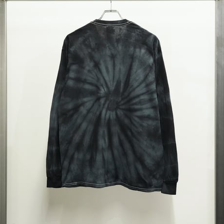 gm. Emb. L/S Crew Neck Tee - Tie Dye / Black