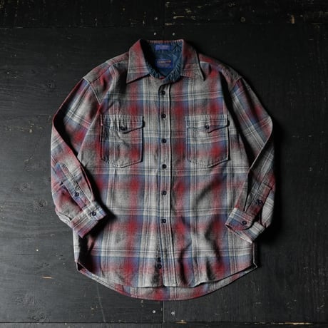 Pendleton Wool Shadow Plaid Shirt (L made in USA)