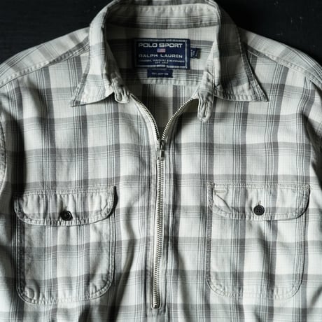 Ralph Lauren POLO SPORTS Haif Zip Shirt (90s M)