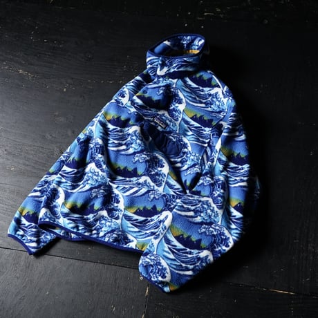 Patagonia Synchilla Snap T "葛飾北斎" (Fitzroy Channel Blue L)
