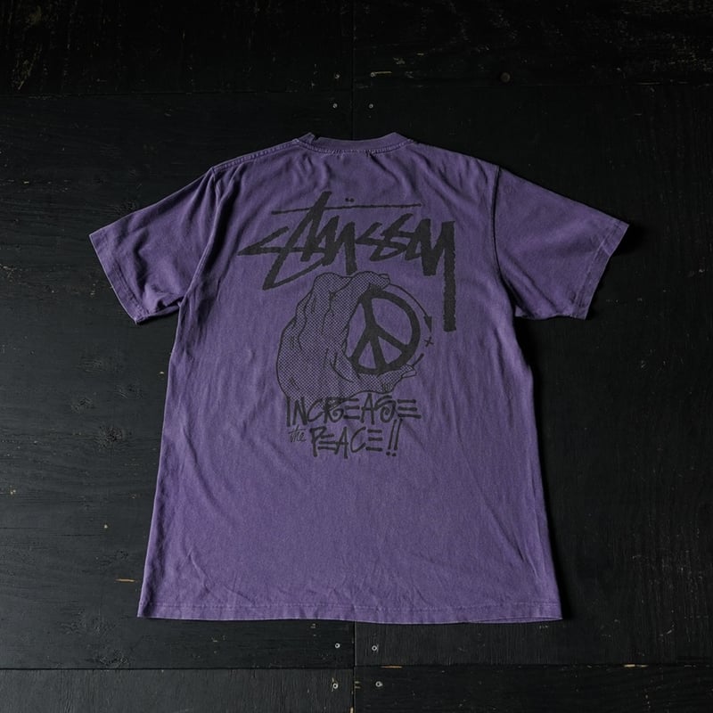 Stussy Peace Hand Print T-Shirt (90-00s M made