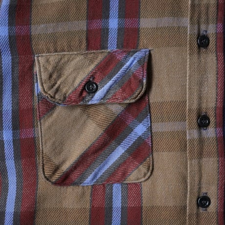Five Brother Heavy Flannel Shirt (70-80s M made in USA)